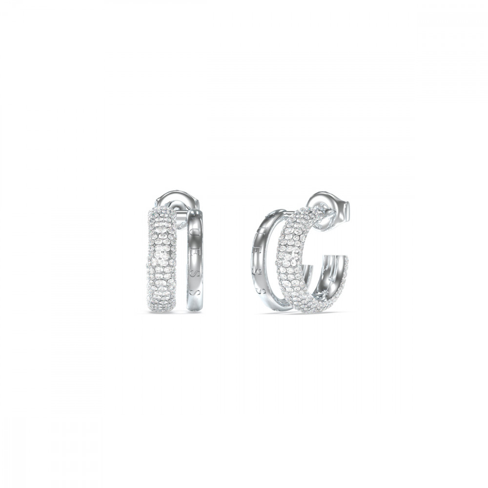 ARGOLAS GUESS EM AÇO PRATEADO COM ZIRCÓNIAS