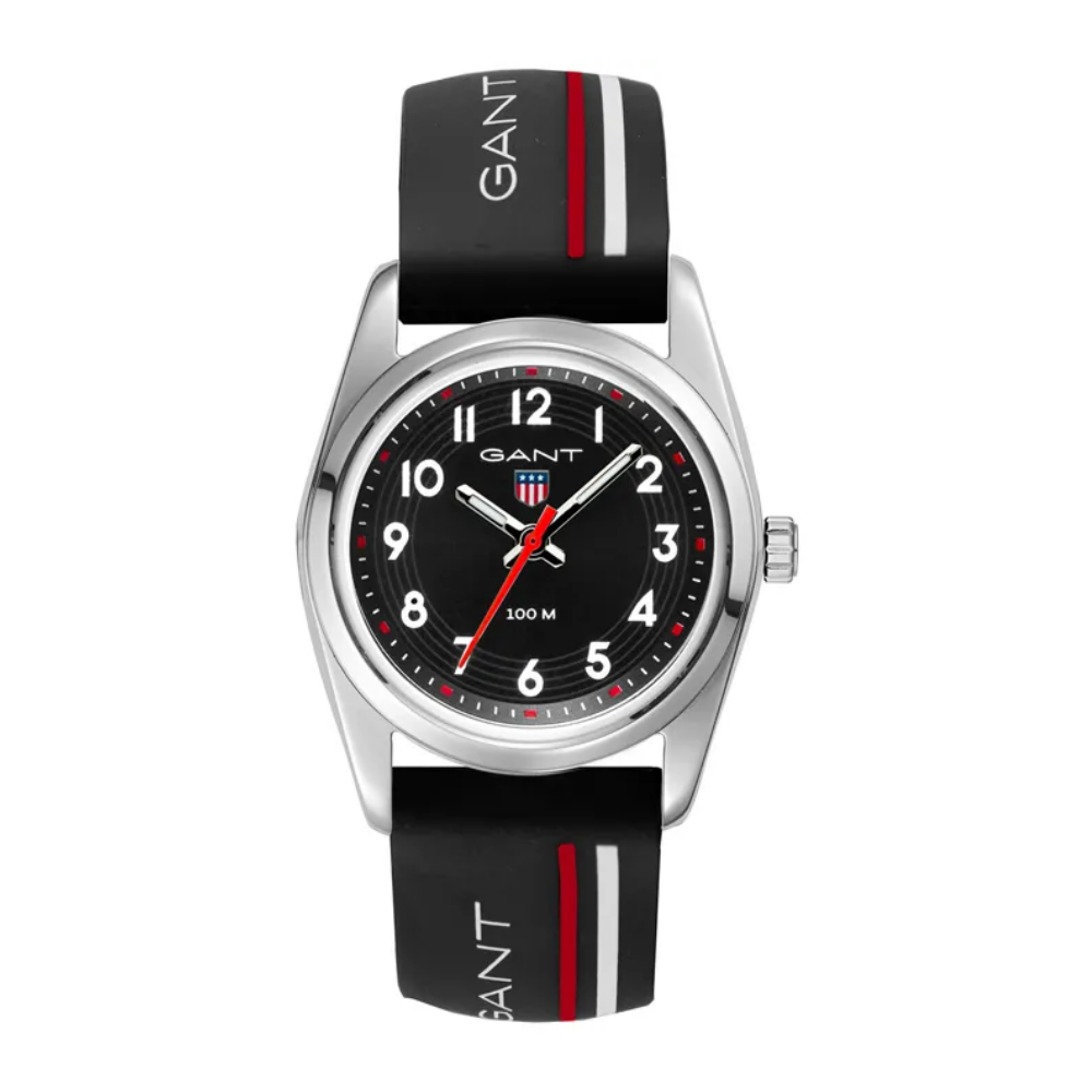 RELOGIO GANT TEENS GRADUATE 28mm PRETO SILICONE RISCAS K280002-S