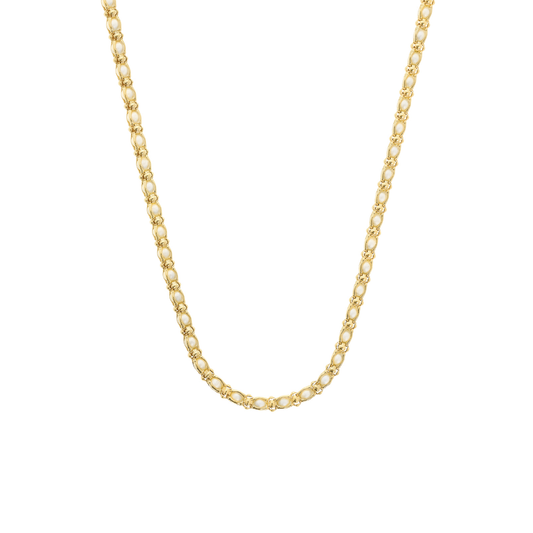 COLAR EUGENIO CAMPOS EM PRATA 925% DOURADA C/ PEROLAS