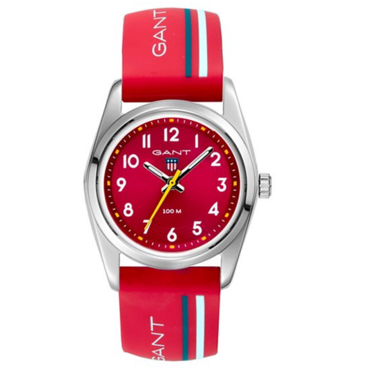 RELÓGIO GANT TEENS GRADUATE VERMELHO RISCAS 28MM