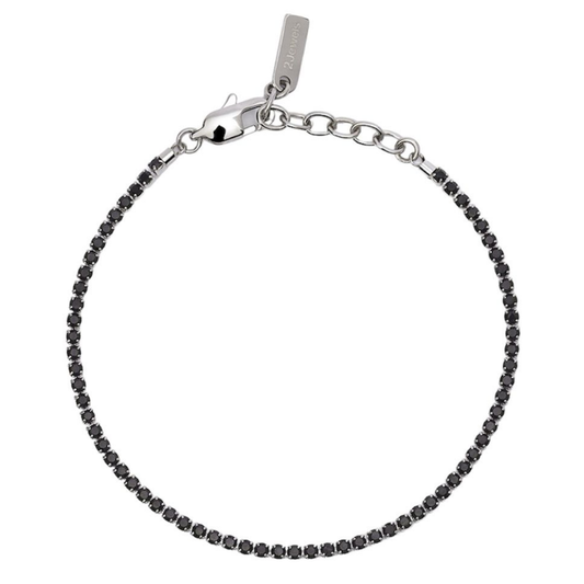 PULSEIRA 2JEWELS EM AÇO COM ZIRCÓNIAS PRETAS 232383