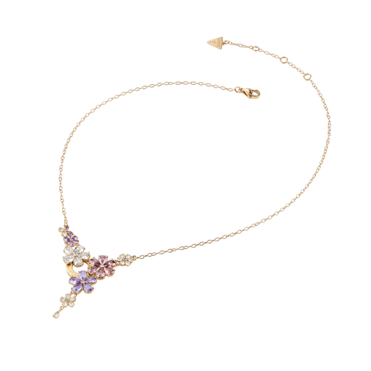 FIO GUESS FLOWER EM AÇO DOURADO COM ZIRCÓNIAS