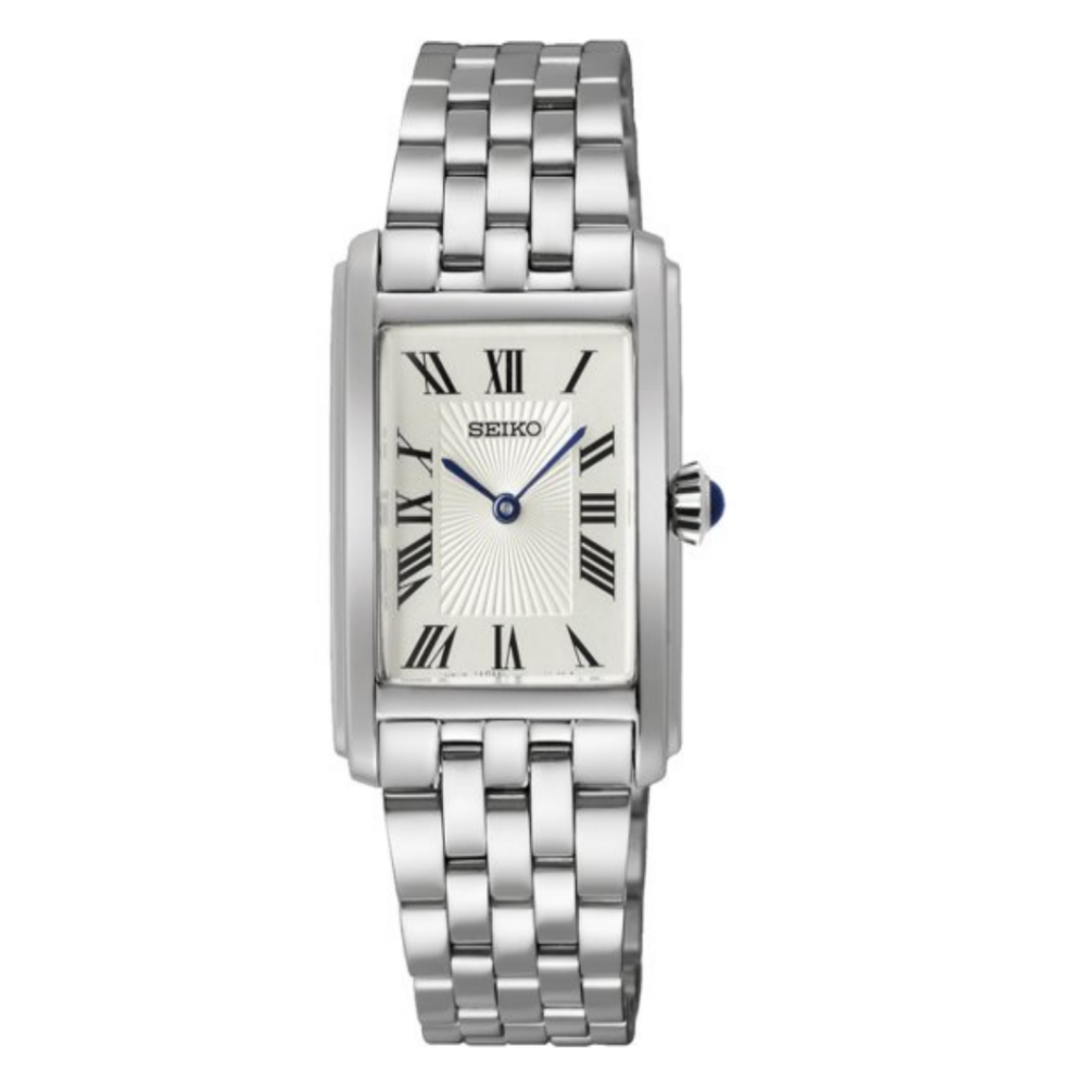 RELÓGIO SEIKO LADIES QUARTZO 2P RETANGULAR PRATEADO