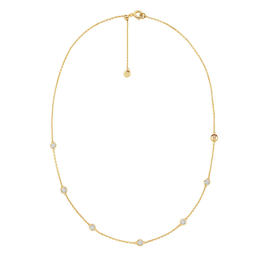 COLAR MICAEL KORS EM PRATA 925% PLAQUEADA OURO C/ ZIRCONIAS MKC1714CZ710