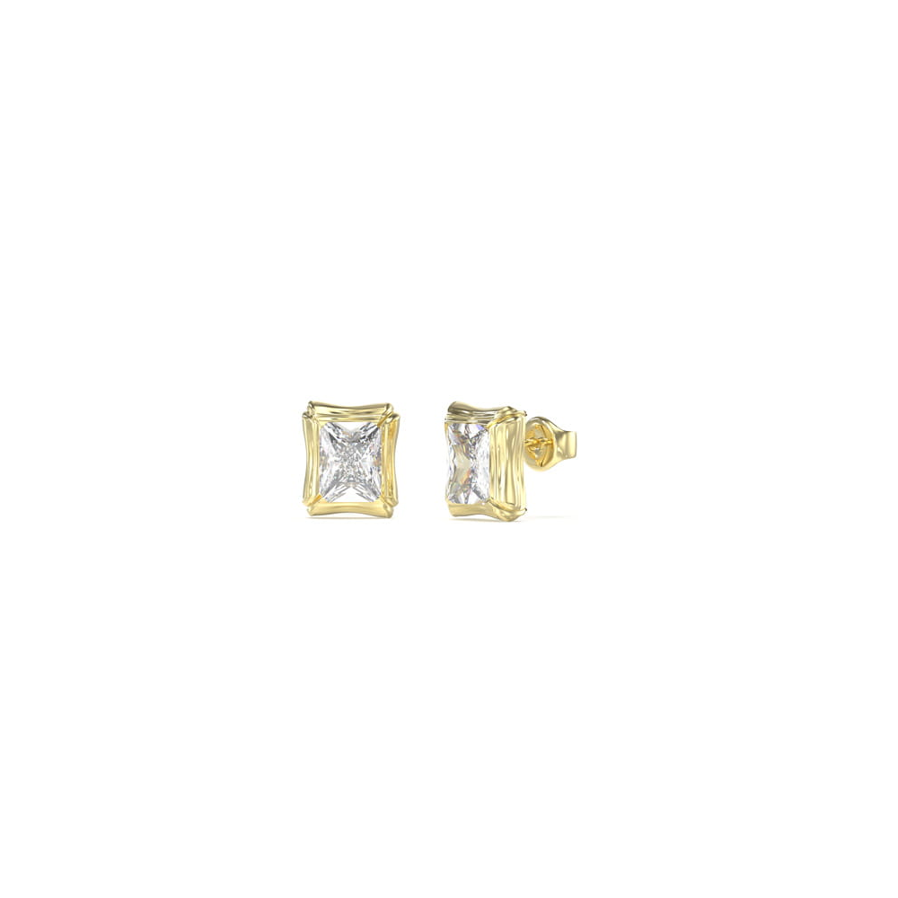 BRINCOS GUESS EM AÇO DOURADO COM ZIRCÓNIAS