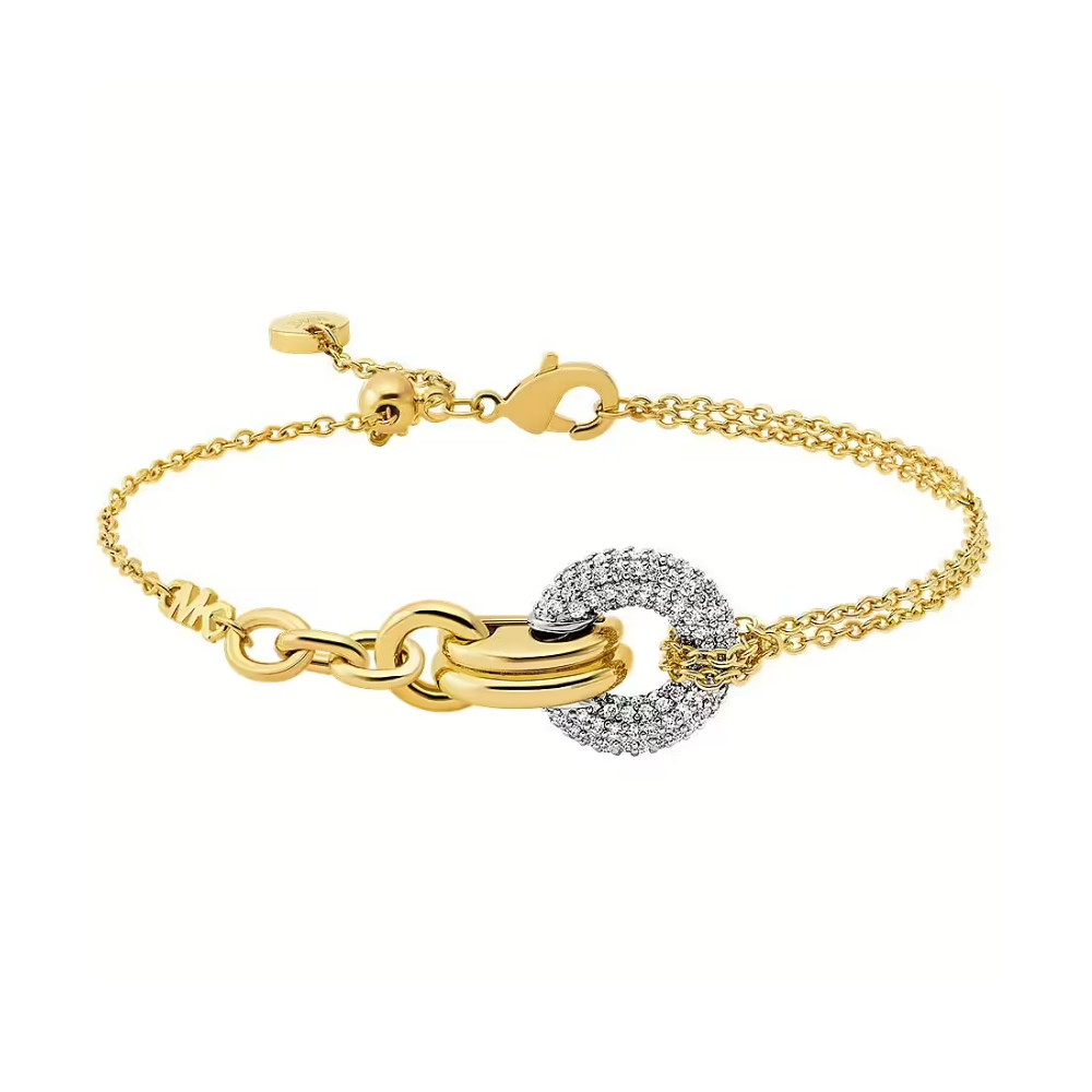 PULSEIRA MICHAEL KORS BICOLOR COM ZIRCÓNIAS