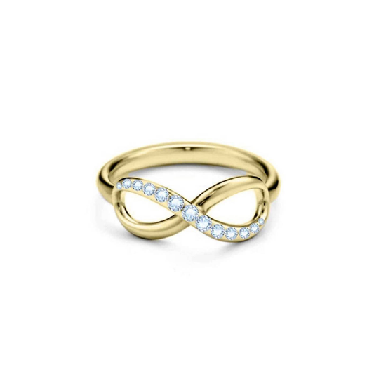 ANEL LIU JO EM AÇO INFINITO DOURADO COM ZIRCÓNIAS