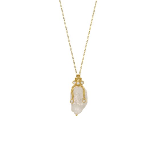 FIO EUGÉNIO CAMPOS EM PRATA 925% DOURADA COM PÉROLA