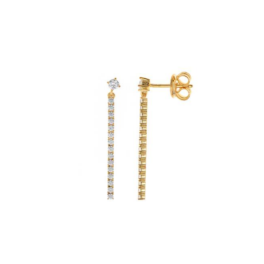 BRINCOS SALVATORE EM PRATA 925% COM ZIRCÓNIAS