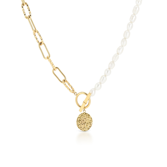 COLAR ONE SENHORA NECKMESS PEARLY GOLD