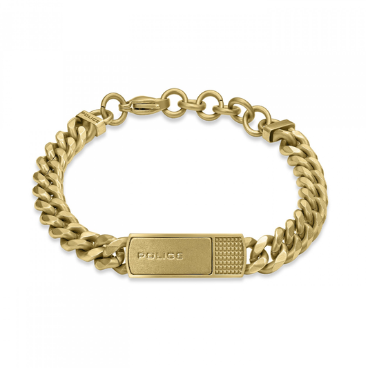 PULSEIRA POLICE IDENTITY EM AÇO DOURADO