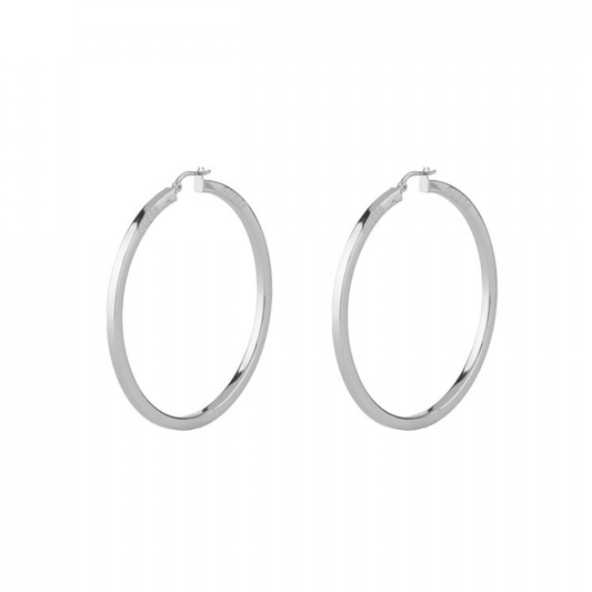 ARGOLAS GUESS EM AÇO PRATEADO