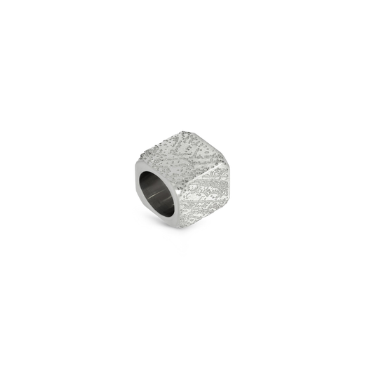NOTE ONE MEN SILVER TEXTURED