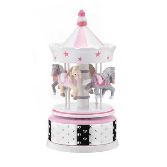 CARROCEL CORACOES ROSA 20 CM ESP