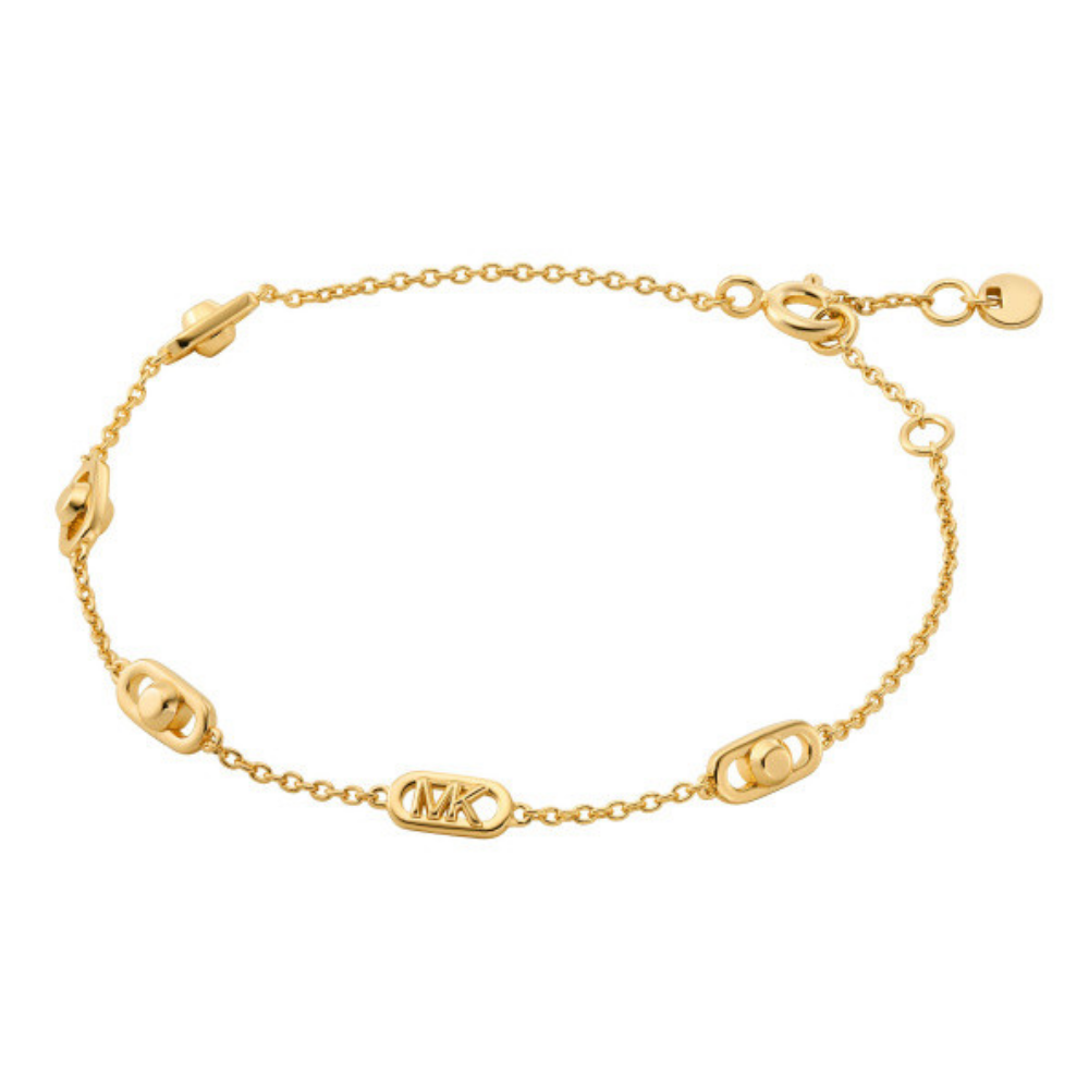 PULSEIRA MICHAEL KORS EM PRATA 925% COM ZIRCÓNIAS PLAQUEADO A OURO