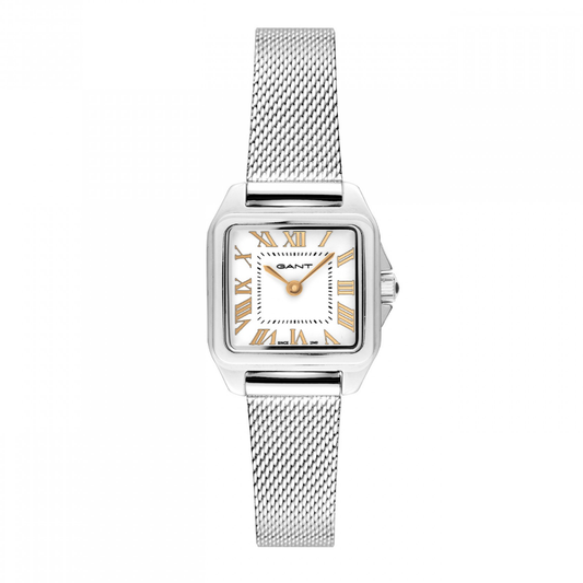 RELÓGIO GANT SENECA PRATEADO MALHA MILANESA 22MM