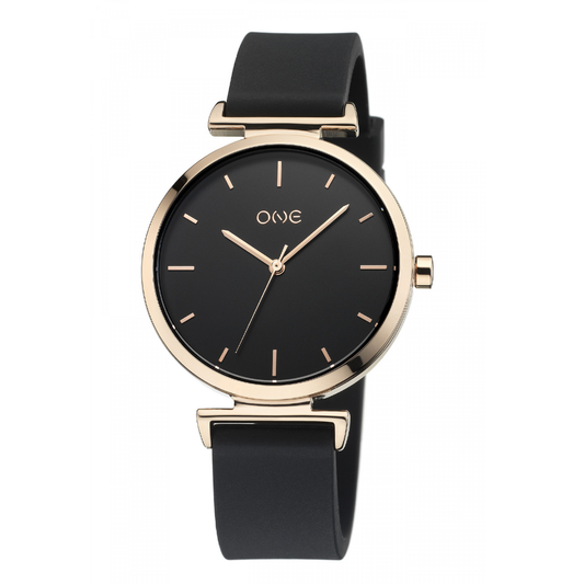 RELÓGIO ONE STYLISH PRETO ROSEGOLD