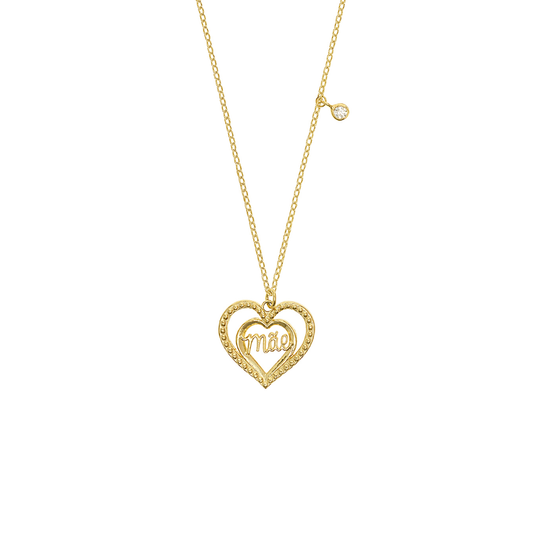 FIO CORAÇÃO EUGÉNIO CAMPOS EM PRATA 925% DOURADACOM ZIRCÓNIA