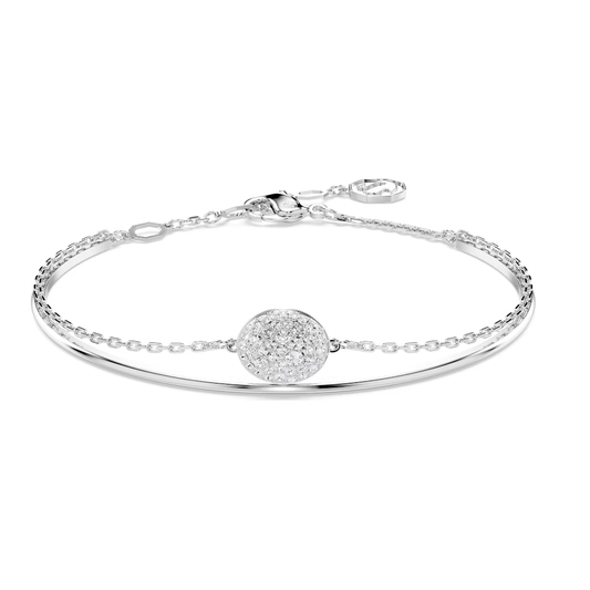 Bracelete Swarovski Sublima Branca, Lacado a ródio