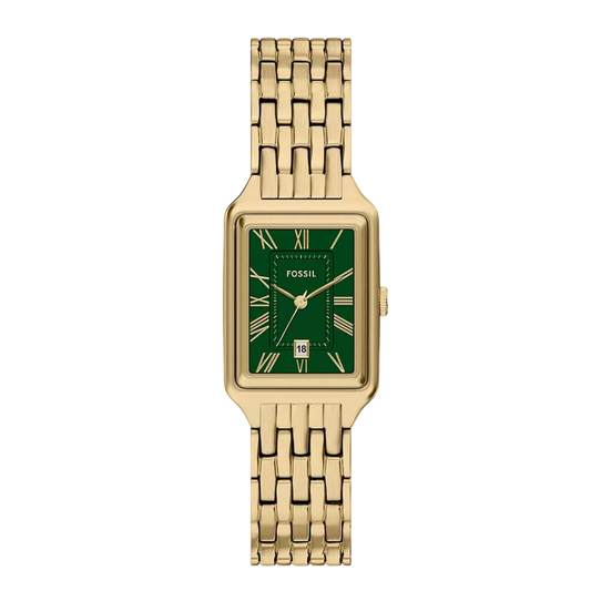 RELÓIO FOSSIL DOURDO COM MOSTRADOR VERDE