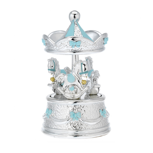 CARROSSEL CAVALOS AZUL 10 X 17