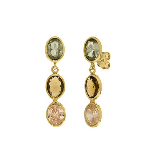 BRINCOS EUGÉNIO CAMPOS - MEMÓRIA EM PRATA 925% DOURADA