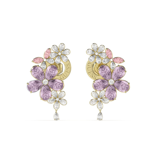 BRINCOS GUESS EM AÇO COM ZIRCÓNIAS