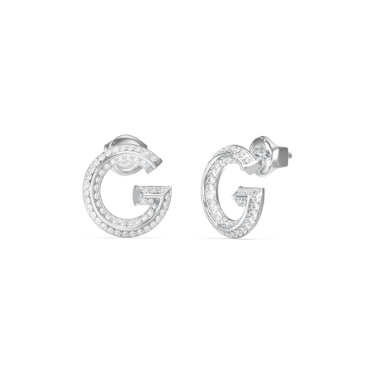 BRINCOS GUESS G CRYSTAL PRATEADO