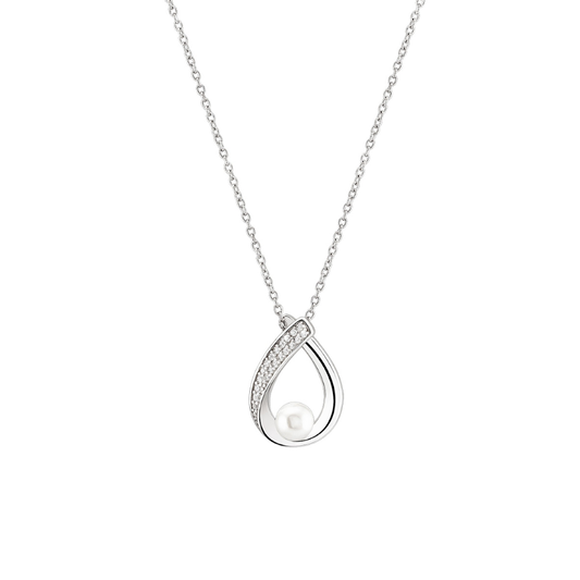 COLAR CLASSY OVAL PEARL I EM PRATA 925% COM ZIRCÓNIAS "UK.CL.1204.0163"