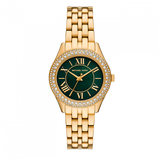 RELÓGIO MICHAEL KORS DOURADO COM MOSTRADOR VERDE
