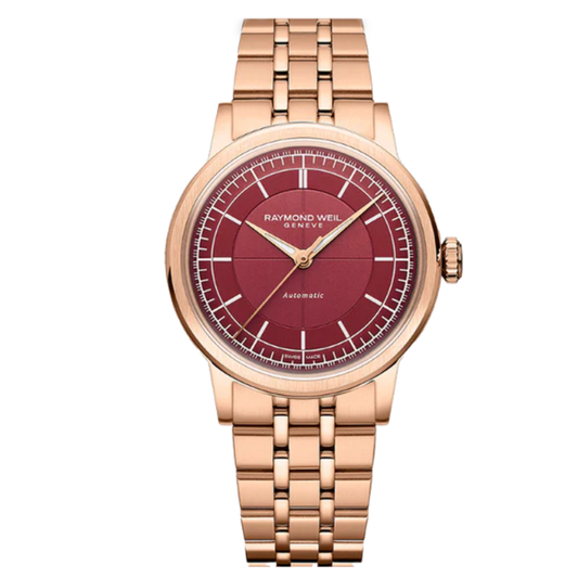RELÓGIO RAYMOND WEIL MILESIME S AUT AÇO PVD MST BORDEAUX