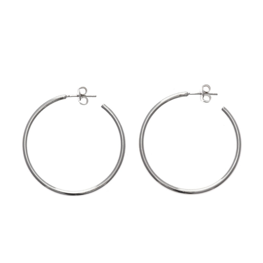 BRINCOS ARGOLA SALVATORE EM PRATA 925