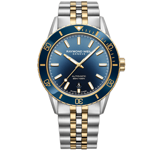 RELOGIO RAYMOND WEIL FREELANCER AUT. BIC. MUST. AZUL