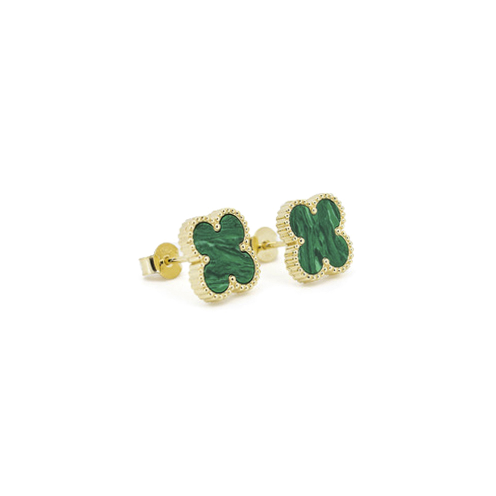 BRINCO EM PRATA 925% C/ PEDRA VERDE