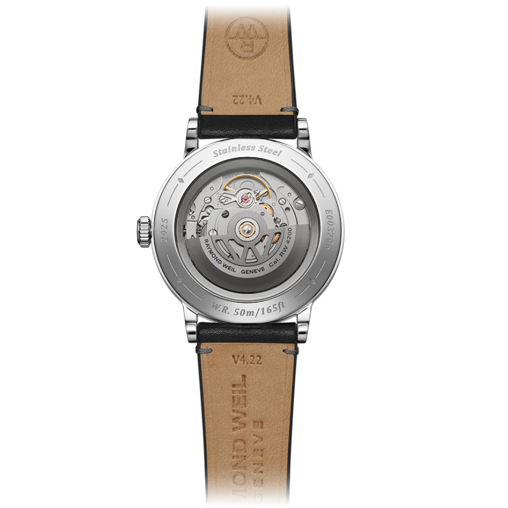 RELOGIO RAYMOND WEIL MILLESIME AUTOMATICO MOSTRADOR CINZA MRACELETE PELE 2925-STC-60001