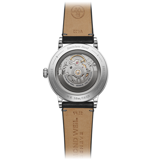 RELOGIO RAYMOND WEIL MILLESIME AUTOMATICO MOSTRADOR CINZA MRACELETE PELE  2925-STC-60001