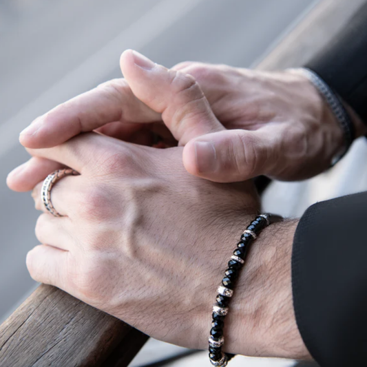 PULSEIRA ALBERT.M EM PRATA 925 PEDRAS ESPINÉLIOS 4.10GR