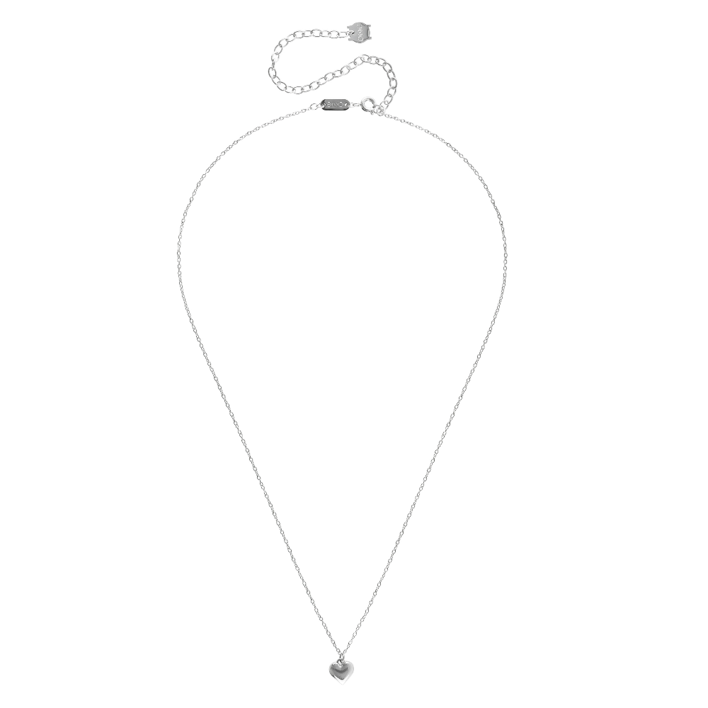 COLAR ONE SENHORA NECKMESS HEART SILVER EM AÇO