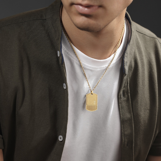 FIO POLICE IDENTITY EM AÇO DOURADO