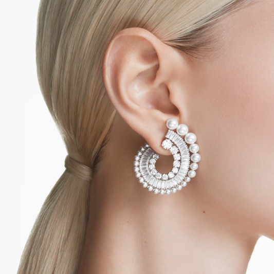 BRINCOS SWAROVSKI CAPSULA AIRIANA GRANDE