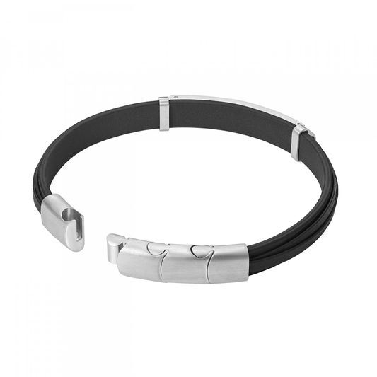 PULSEIRA POLICE LOOPER EM PELE PRETA