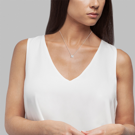 COLAR UNIKE CLASSY & CHIC LOVER SILVER II EM PRATA 925% COM ZIRCÓNIAS