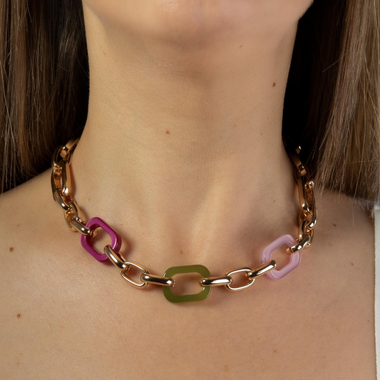 COLAR VIDAL & VIDAL EM BRONZE BANHADO A OURO 18 KT