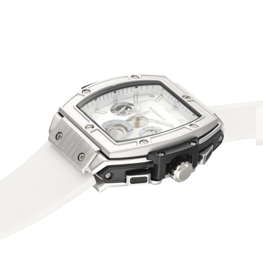 RELOGIO RADIANT HOMEM RYAN BRANCO/SILICONE