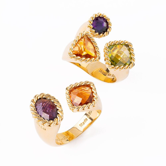 ANEL REBECCA COLEÇÃO COCKTAIL EM BRONZE COM PEDRAS