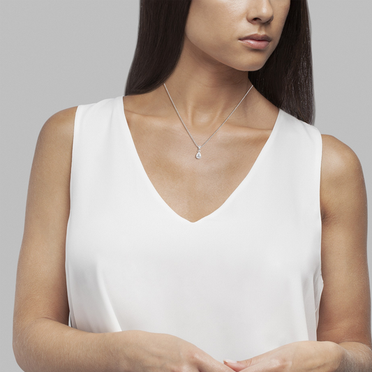 CONJUNTO UNIKE CLASSY DROP I EM PRATA 925% COM ZIRCÓNIAS "UK.PK.1202.0004"