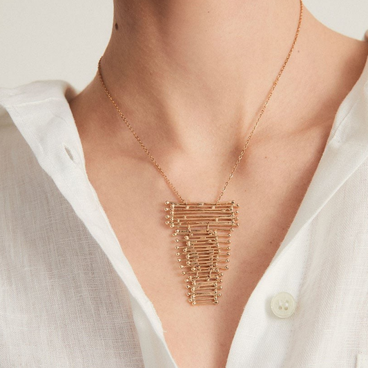 COLAR VIDAL & VIDAL EM BRONZE COM BANHO DE OUR 18K