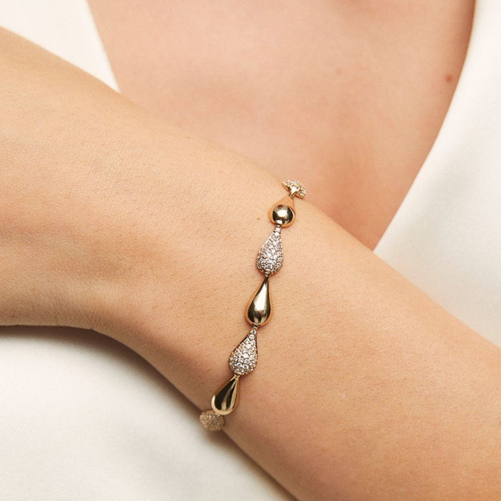 PULSEIRA VIDAL & VIDAL EM BRONZE COM BANHO DE OURO 18K