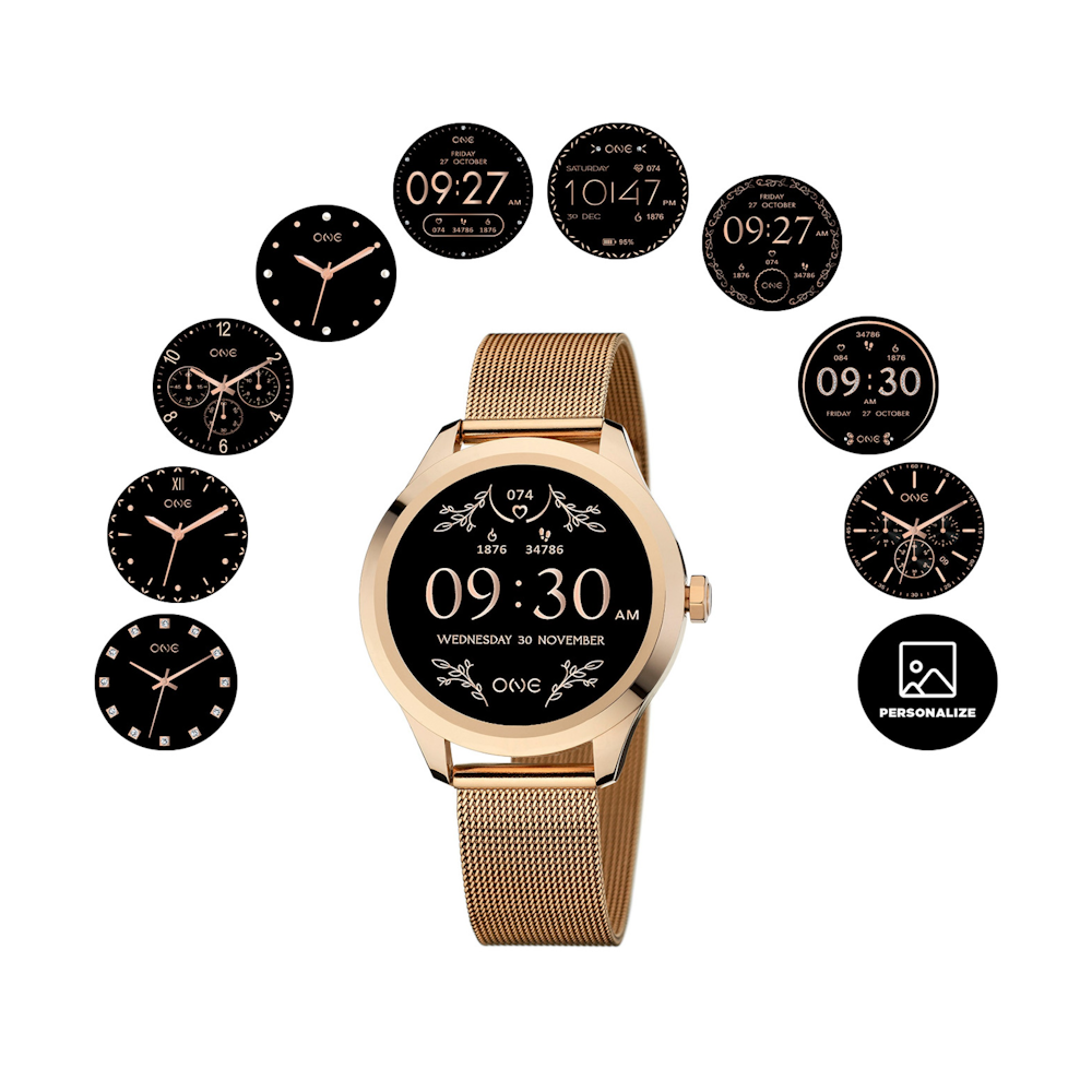 SMARTWATCH ONE MINI ROSE GOLD MESH