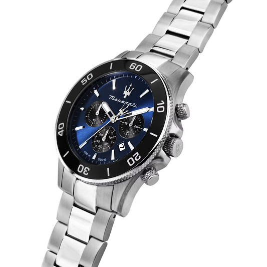 RELÓGIO MASERATI COMPETIZIONE MOSTRADOR AZUL 43 MM "R8873600009"